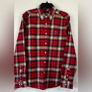 EUC Simply Southern Men’s Button Down Collared Plaid Shirt Size Large